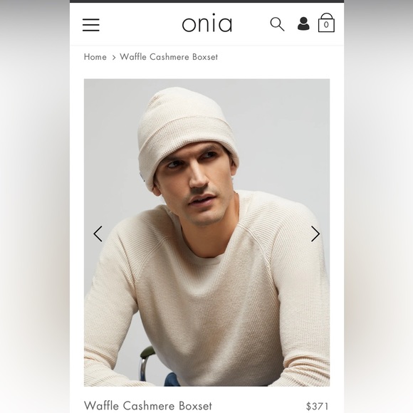 Onia men’s cashmere set - ‘Swan’ colour - Picture 2 of 6